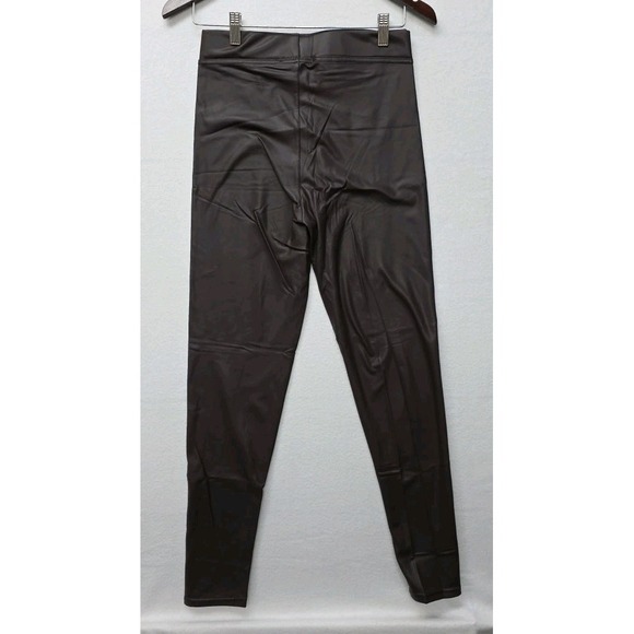 Present And Love Faux Leather Liquid Leggings Womens M NWOT Brown Color - Picture 6 of 6